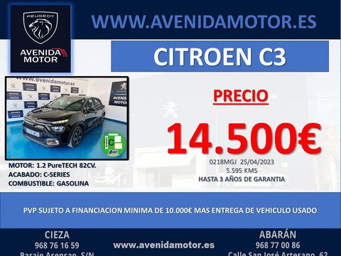 Coches Segunda Mano Citroën C3 Puretech 83Cv C-Series En Murcia