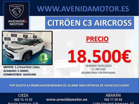 Coches Segunda Mano Citroën C3 Aircross C-Series Puretech 81Kw (110Cv) S&S En Murcia